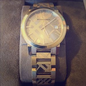 Unisex Burberry gold watch